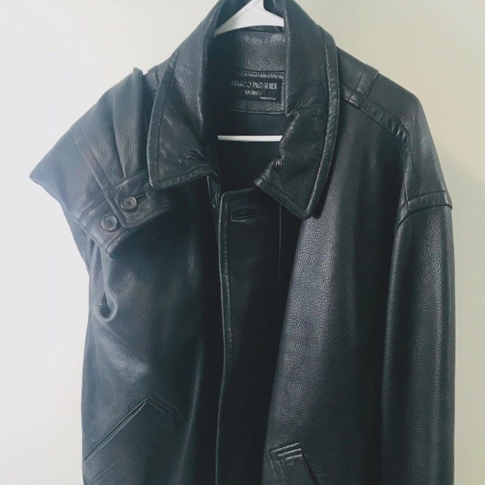Marco Pierguidi Italian Leather Motorcycle Jacket